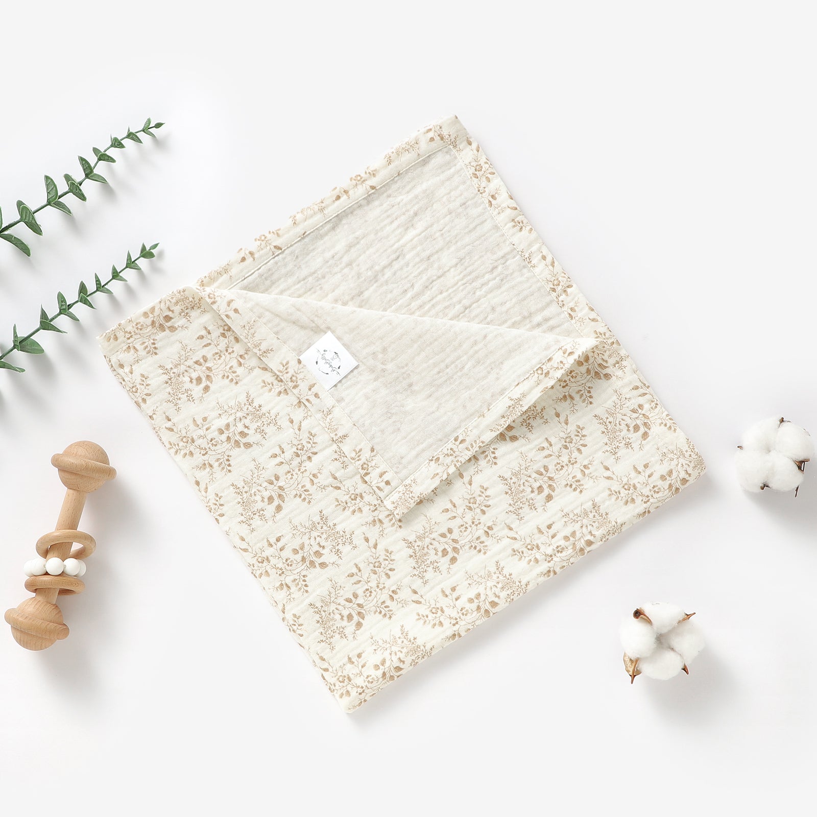 Muslin Cloth - Neutral Floral