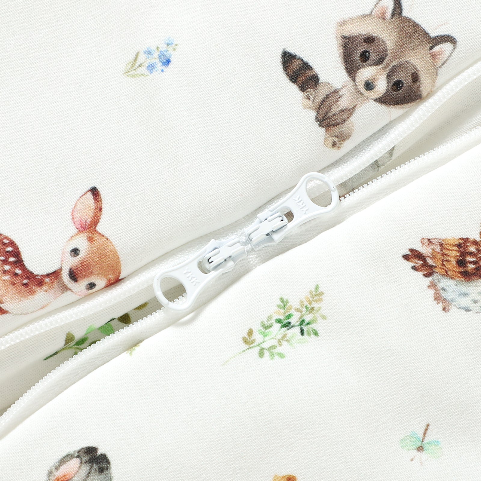 Organic Cotton Baby Sleeping Bag 3.5 Tog - Woodland Animals