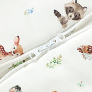 Organic Cotton Baby Sleeping Bag 3.5 Tog - Woodland Animals