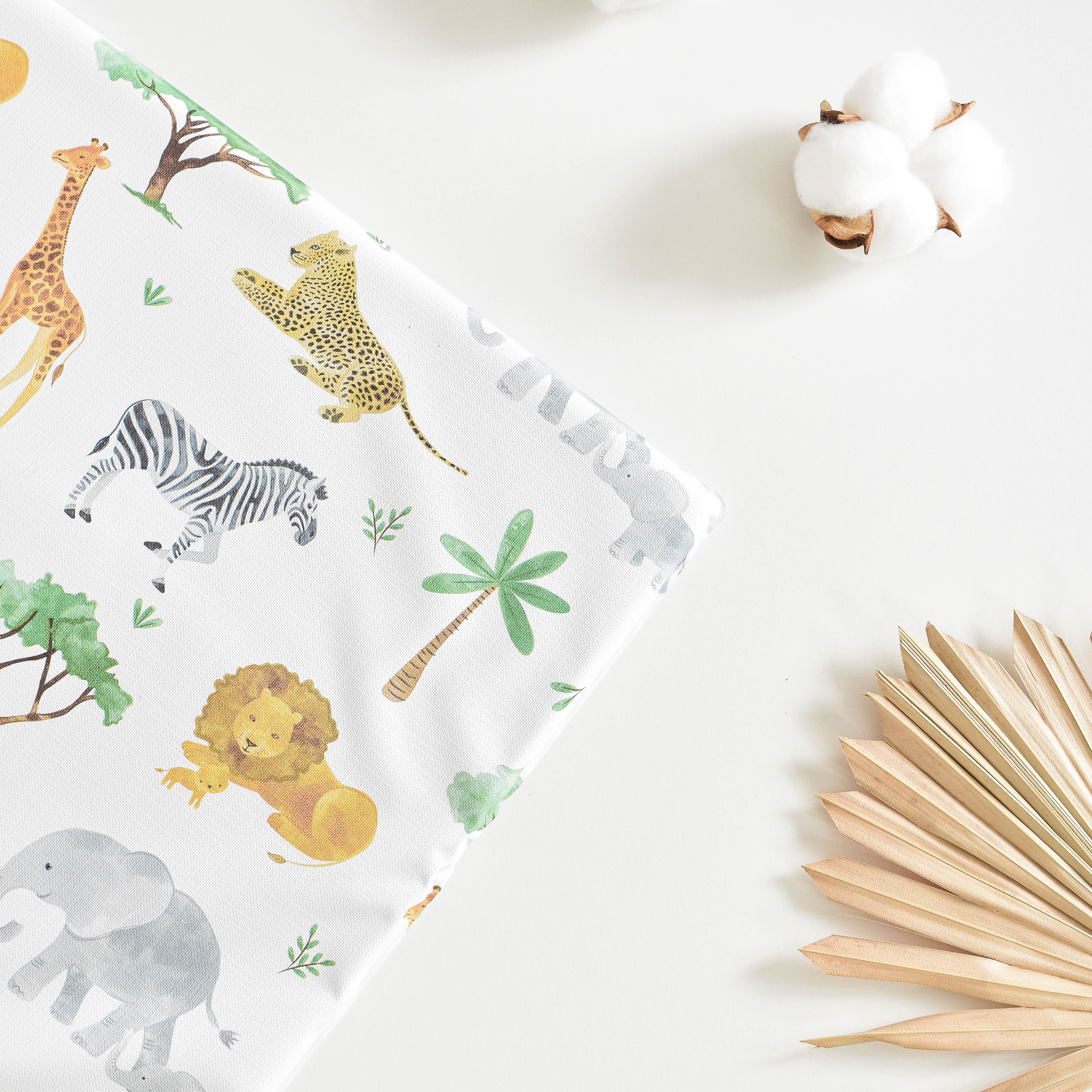 SAMPLE SALE Travel Changing Mat - Safari Animals