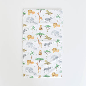 SAMPLE SALE Travel Changing Mat - Safari Animals