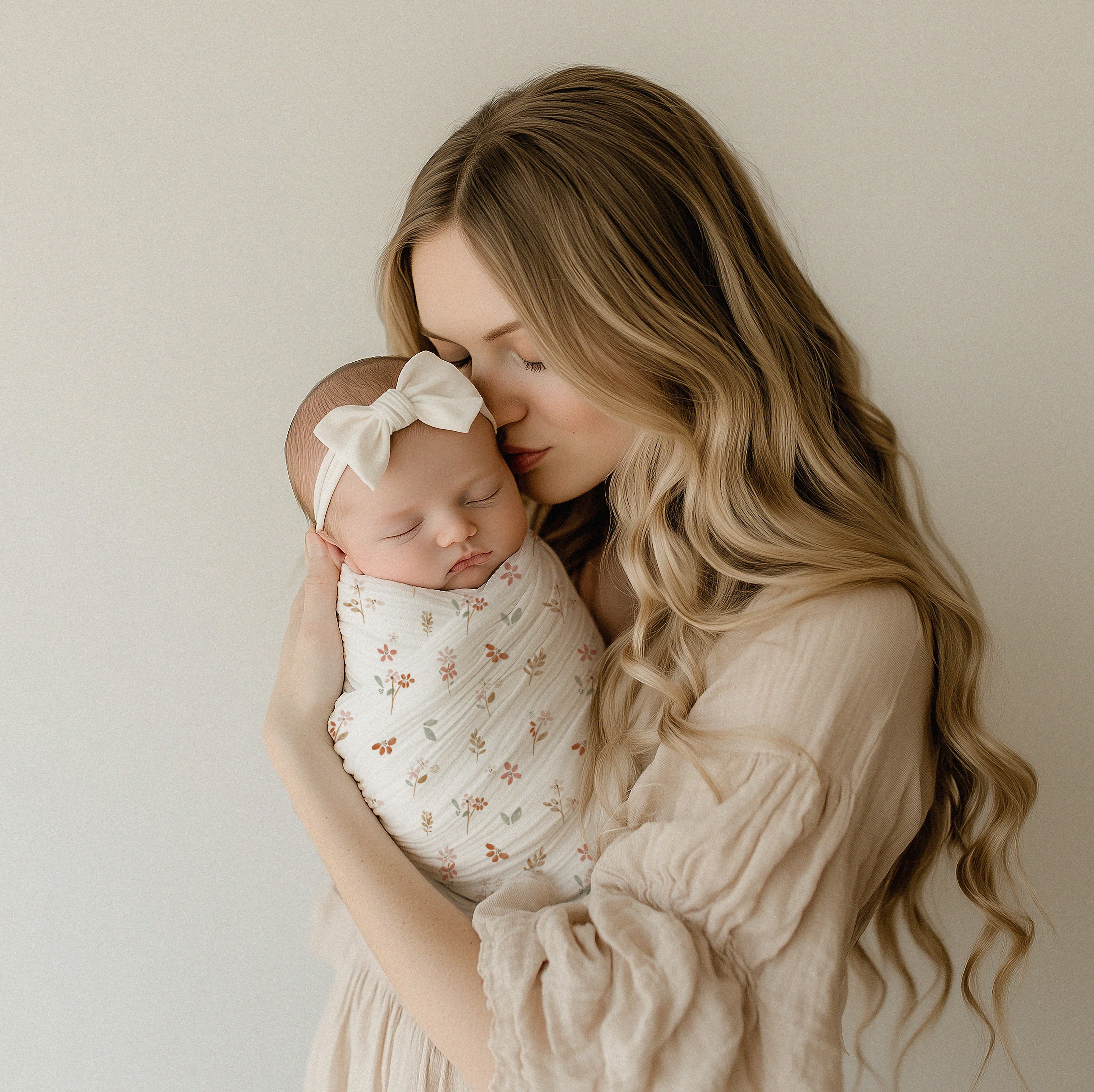 Silky Soft Organic Cotton & Bamboo Muslin Swaddle Blanket - Wildflower Meadow