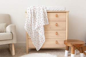 Silky Soft Organic Cotton & Bamboo Muslin Swaddle Blanket - Wildflower Meadow