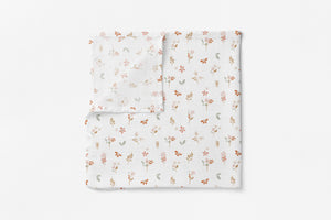 Silky Soft Organic Cotton & Bamboo Muslin Swaddle Blanket - Wildflower Meadow
