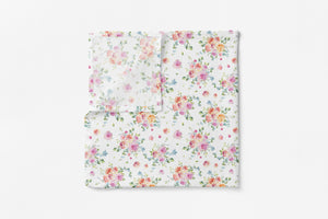 Silky Soft Organic Cotton & Bamboo Muslin Swaddle Blanket - Secret Rose Garden
