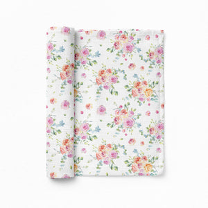 Silky Soft Organic Cotton & Bamboo Muslin Swaddle Blanket - Secret Rose Garden