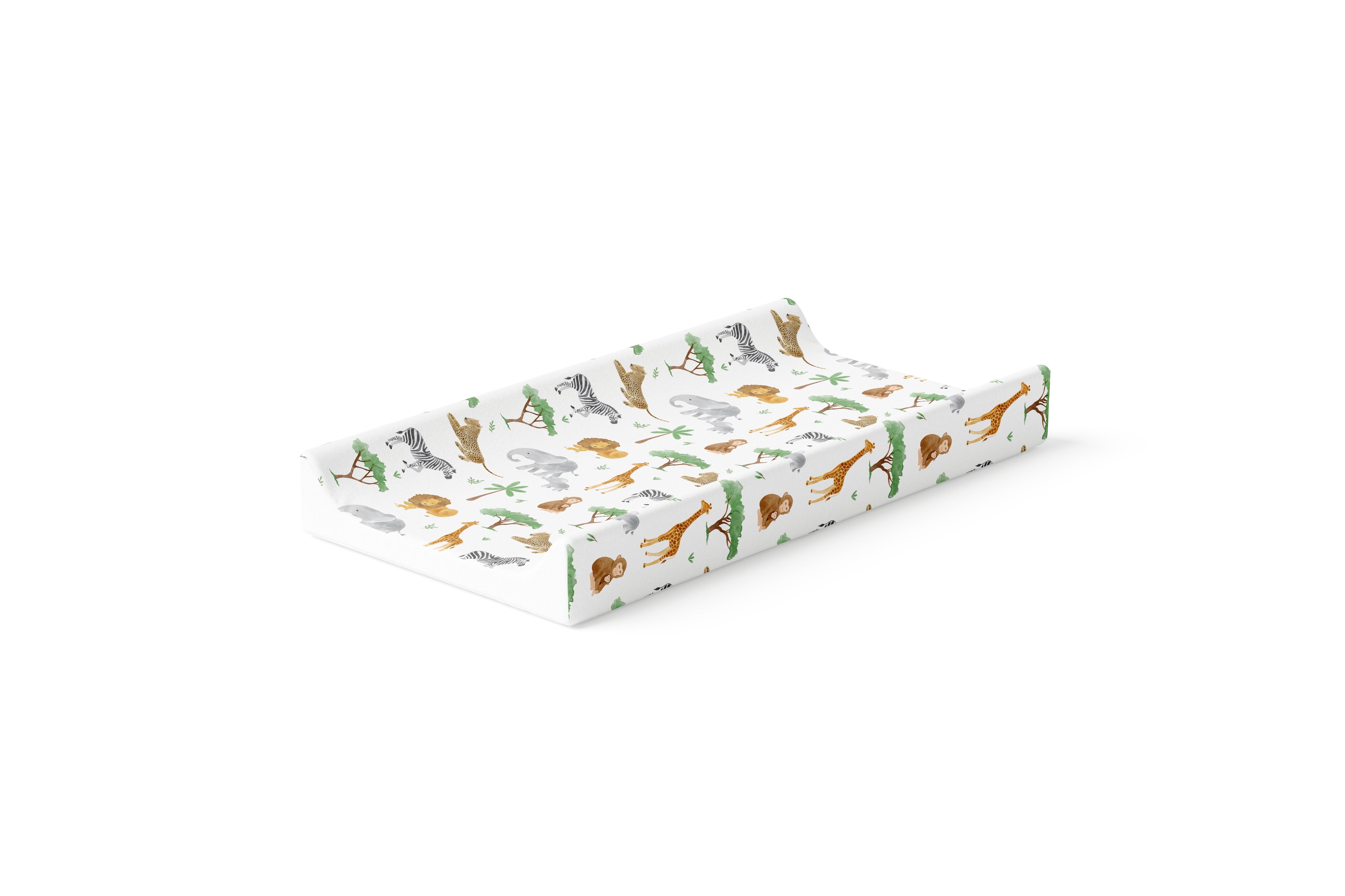 Anti Roll Wedge Changing Mat - Safari Animals