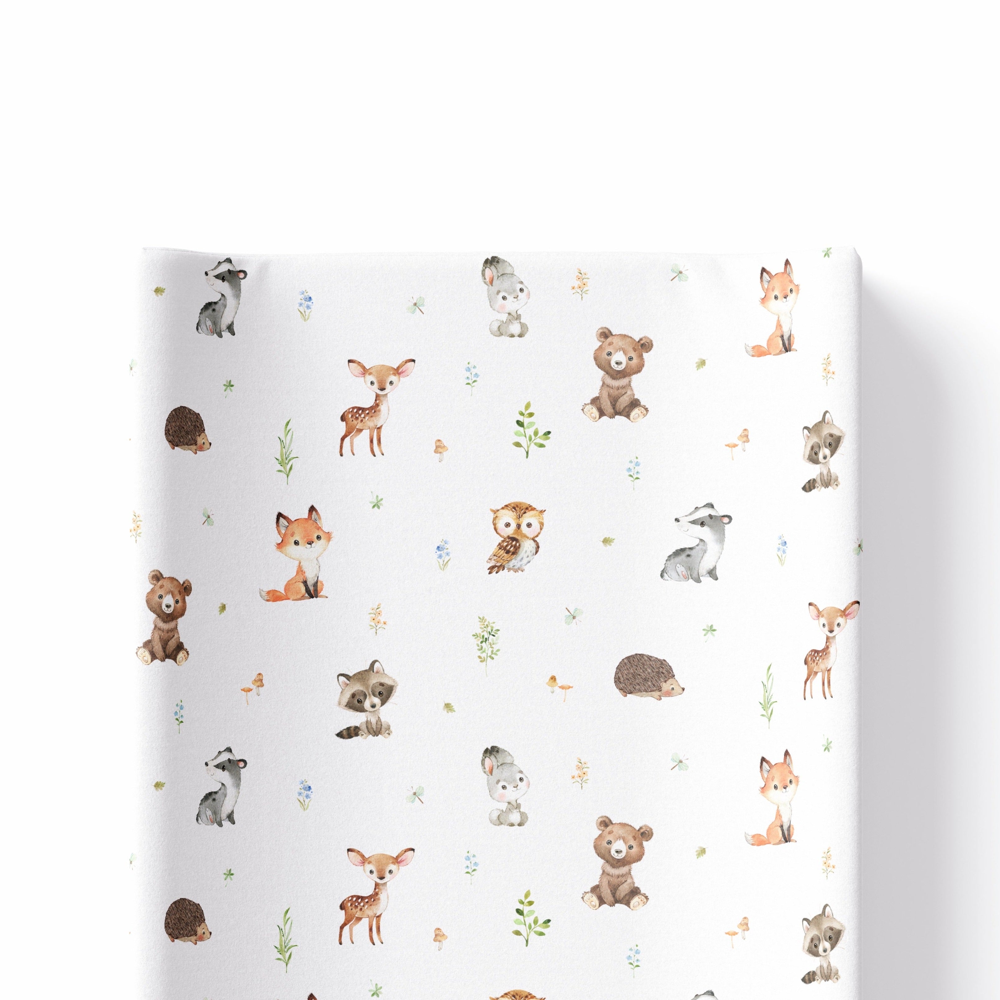 Anti Roll Wedge Changing Mat - Woodland Animals