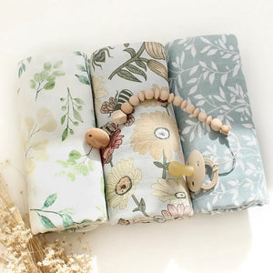 Leaf Bamboo Muslin Swaddle Blanket