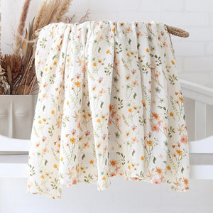 Wildflowers Bamboo Muslin Swaddle Blanket
