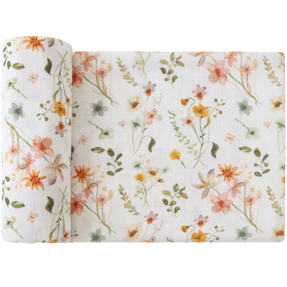 Wildflowers Bamboo Muslin Swaddle Blanket