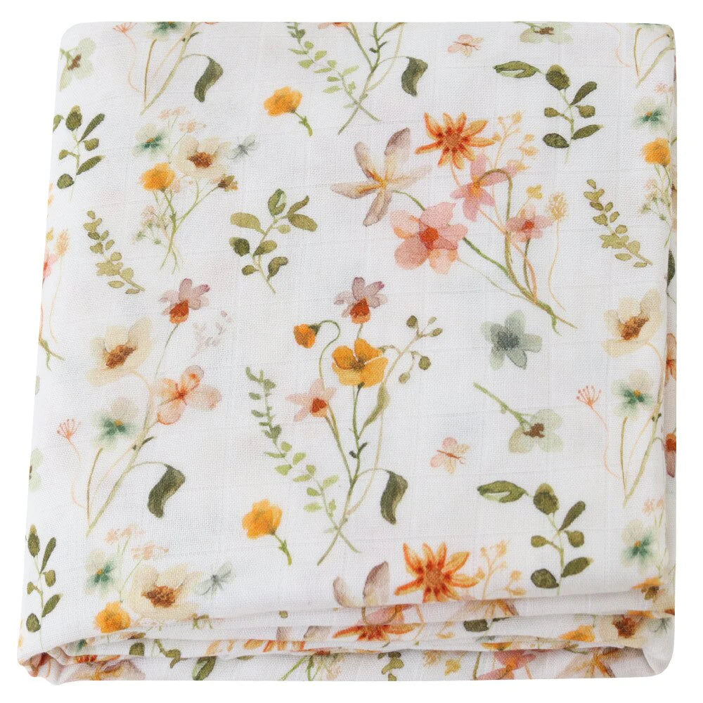 Wildflowers Bamboo Muslin Swaddle Blanket