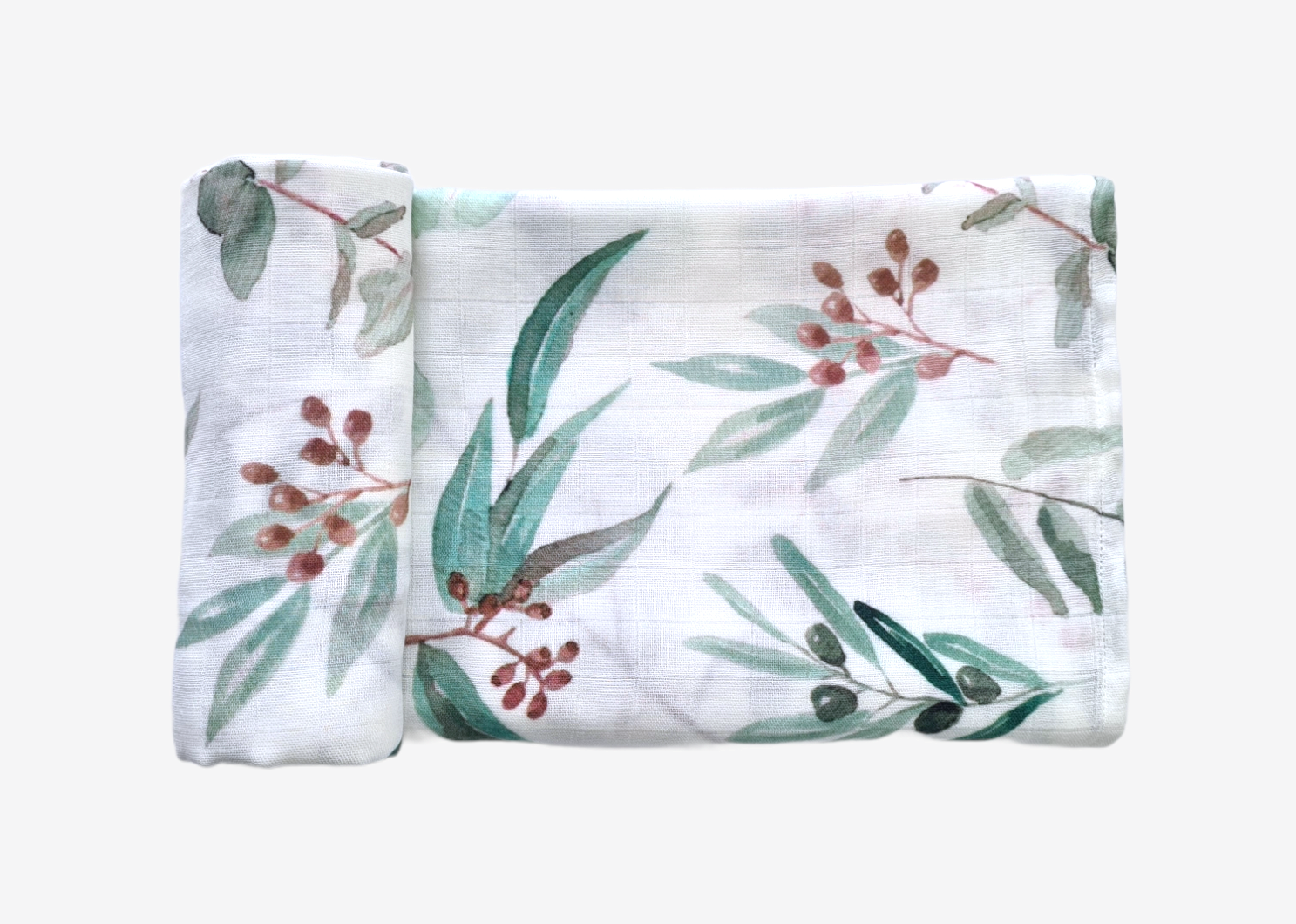 Eucalyptus Silky Soft Organic Bamboo Muslin Swaddle Blanket