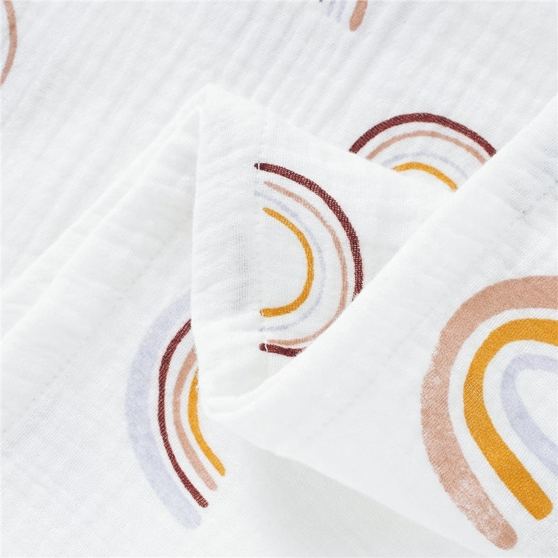 Modern Rainbow Organic Cotton Muslin Swaddle Blanket