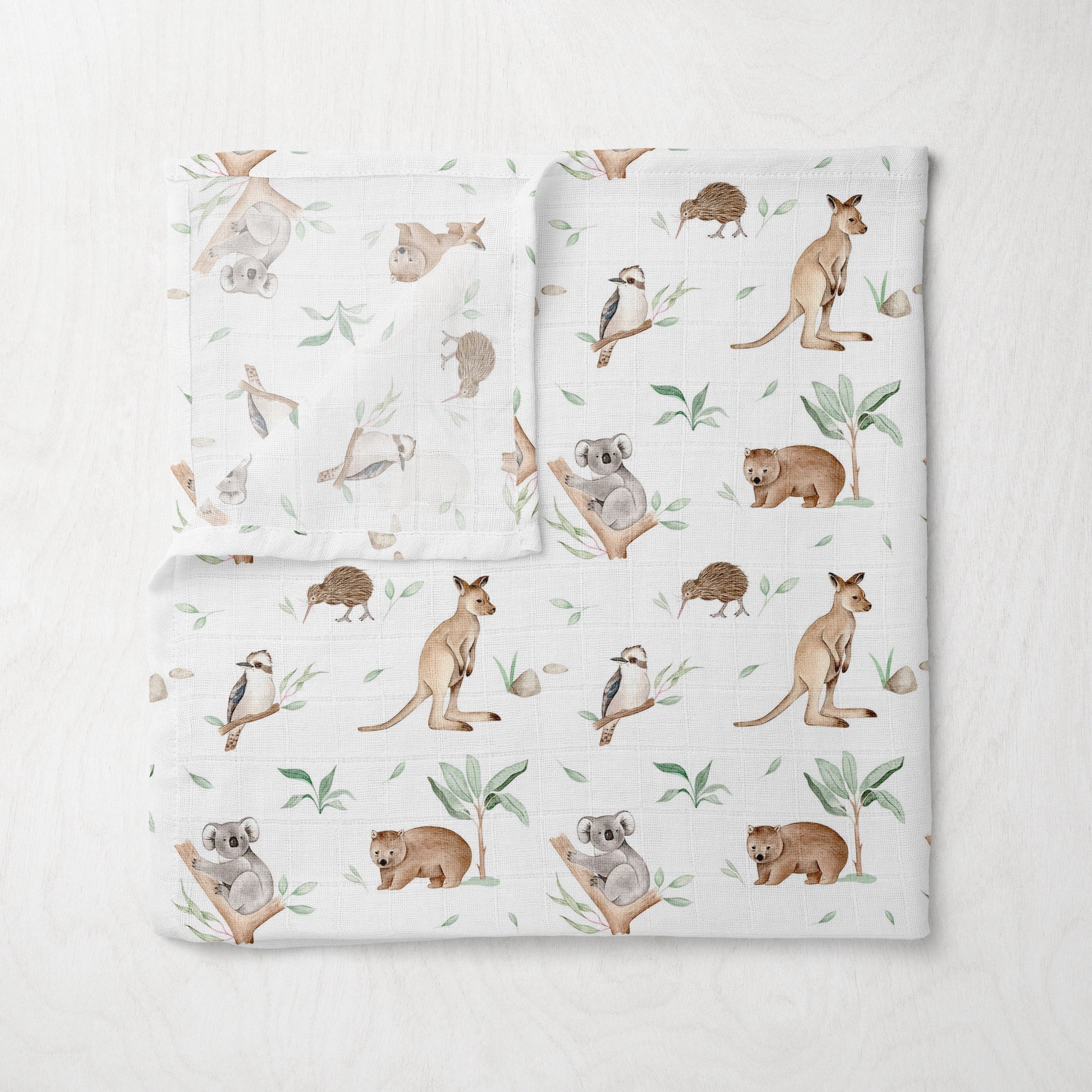 Muslin Cloth - Australian Animals