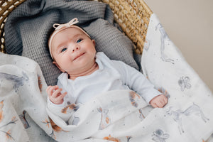 Woodland Cotton Muslin Swaddle Blanket