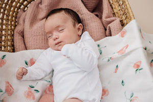 Wild Rose Bamboo Muslin Swaddle Blanket