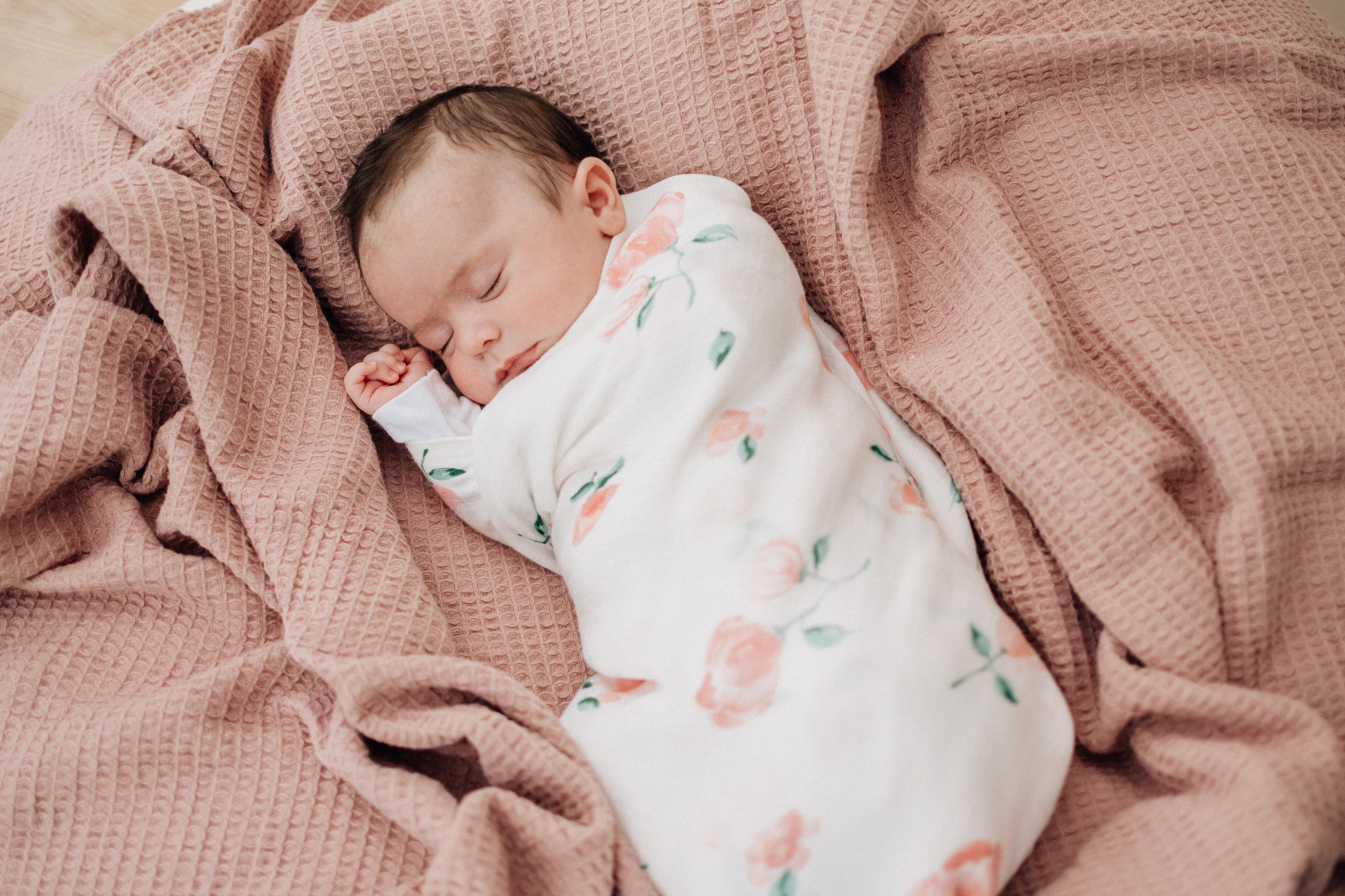 Wild Rose Bamboo Muslin Swaddle Blanket