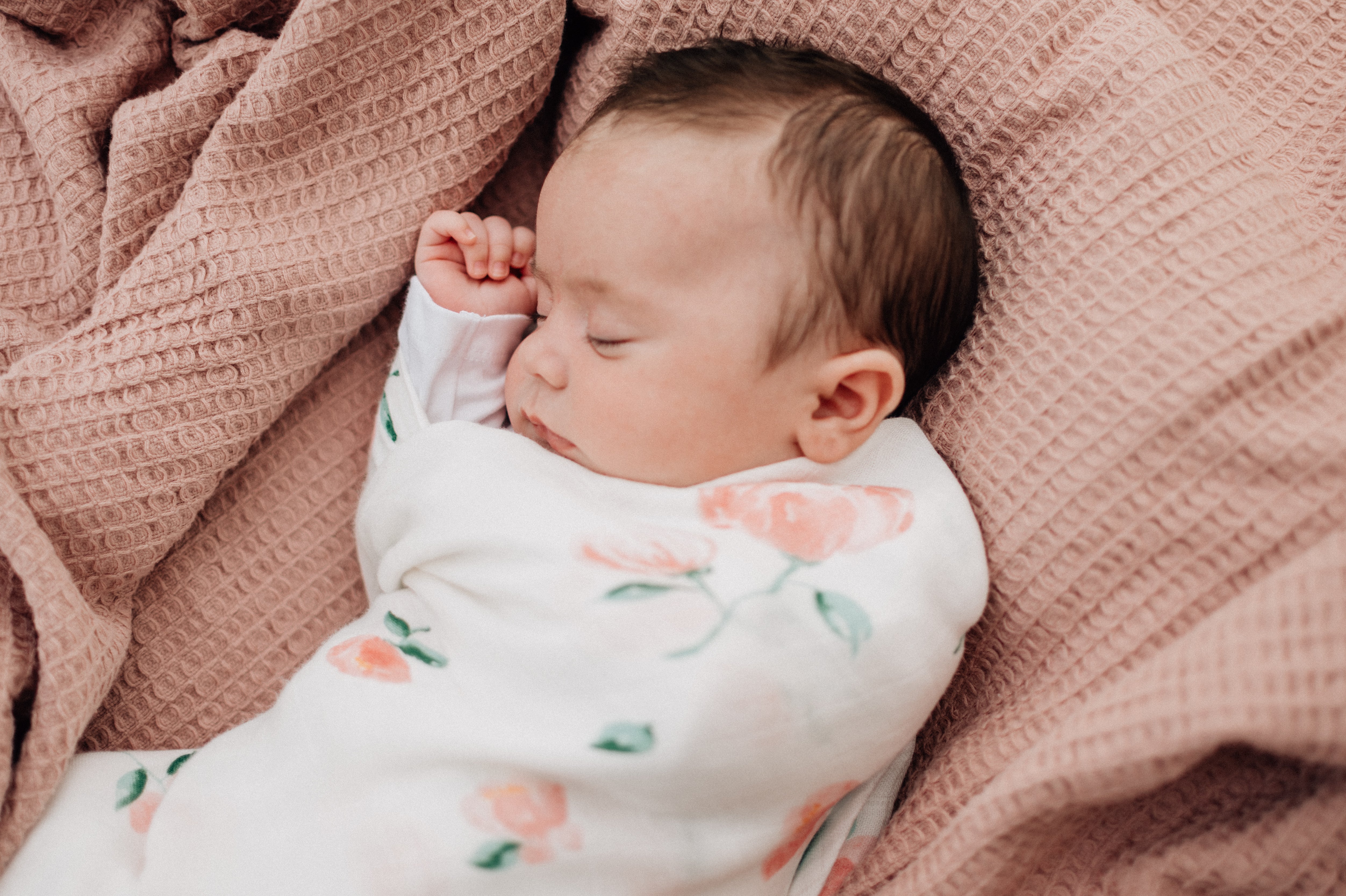 Wild Rose Bamboo Muslin Swaddle Blanket