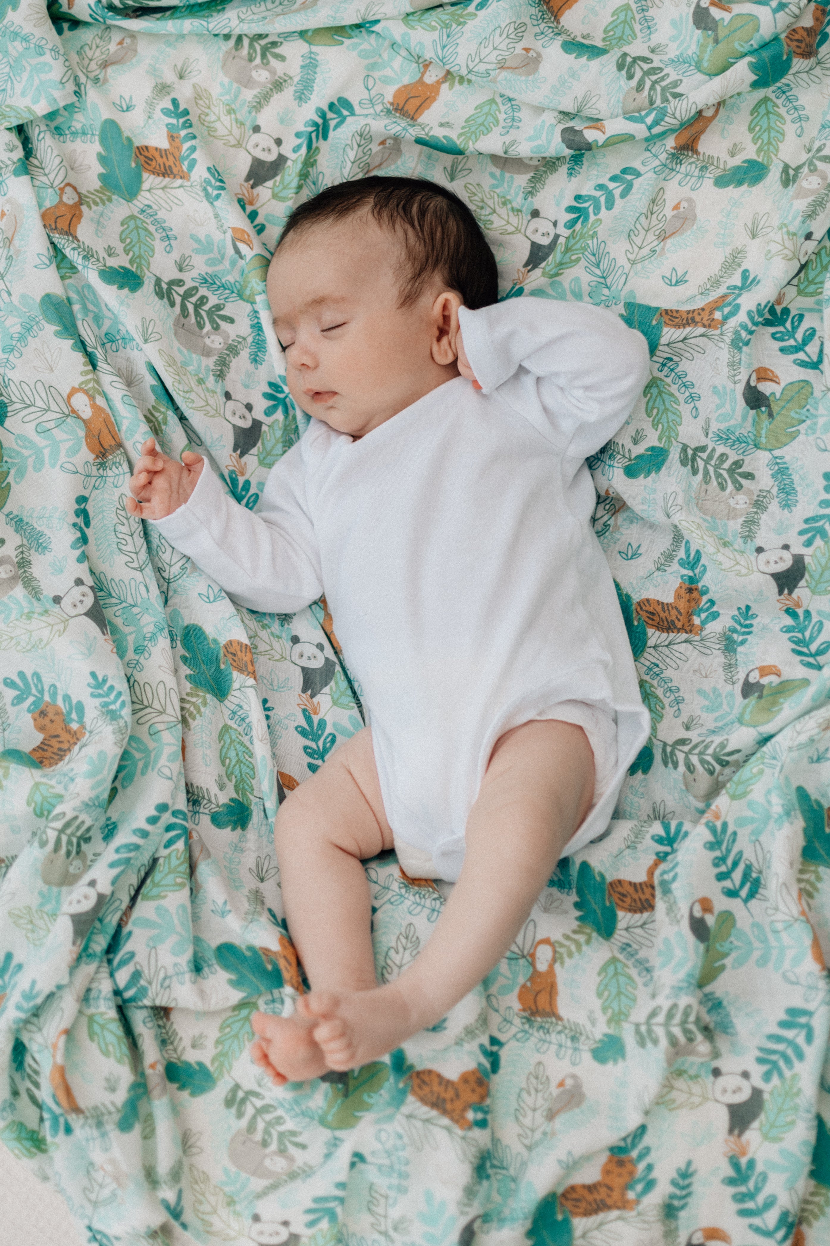 Rainforest Bamboo Muslin Swaddle Blanket