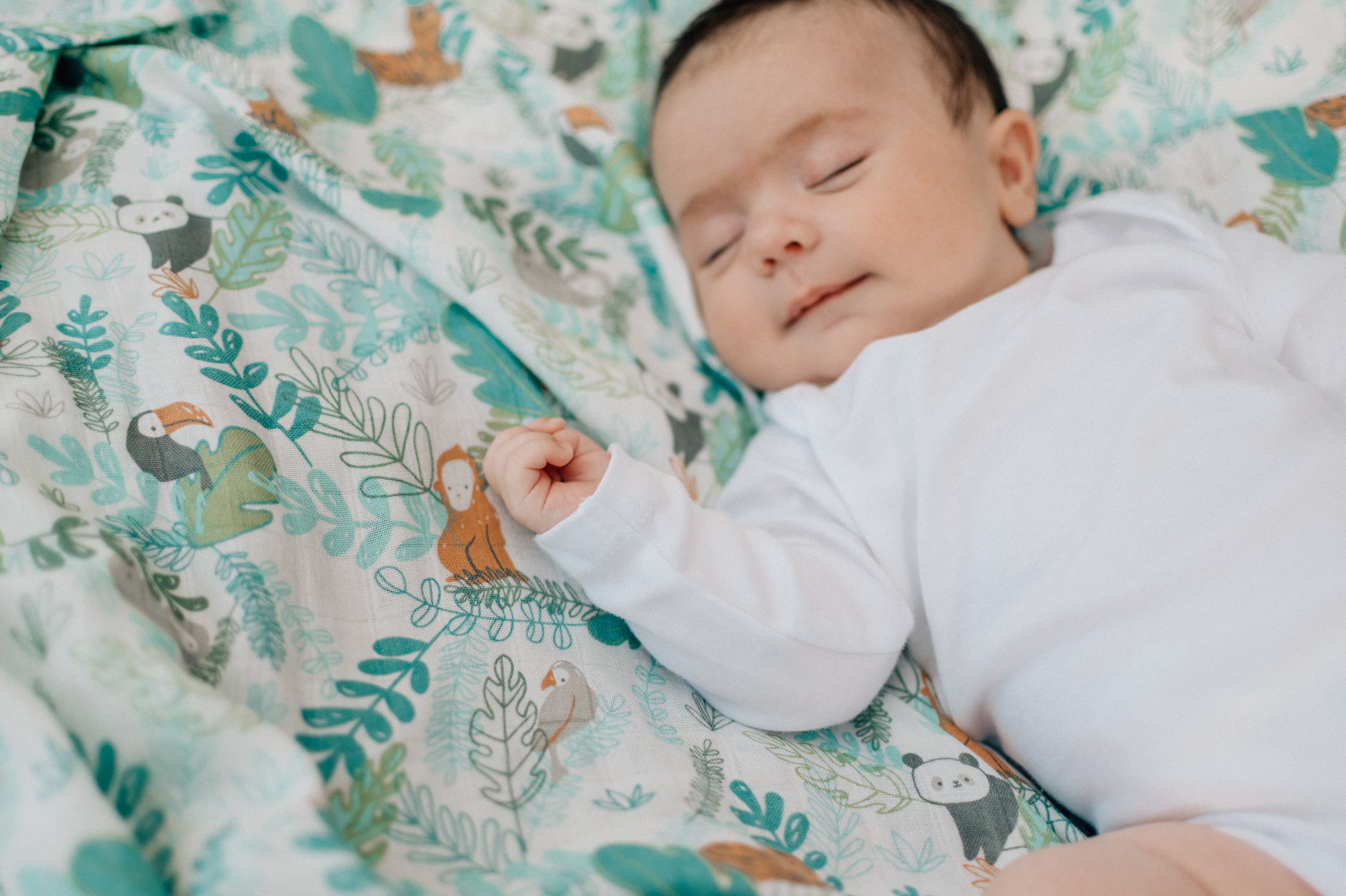 Rainforest Bamboo Muslin Swaddle Blanket