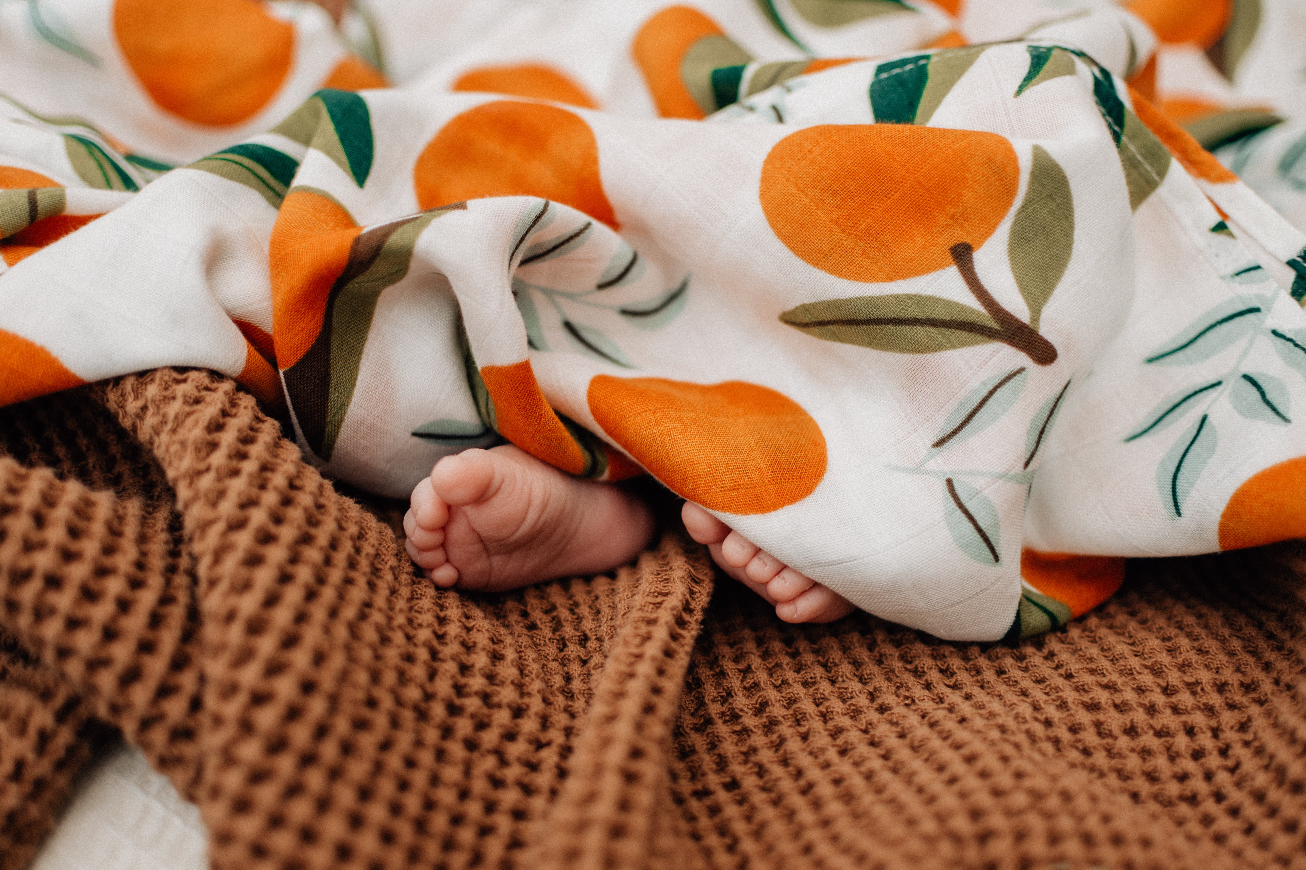 Clementine Bamboo Muslin Swaddle Blanket