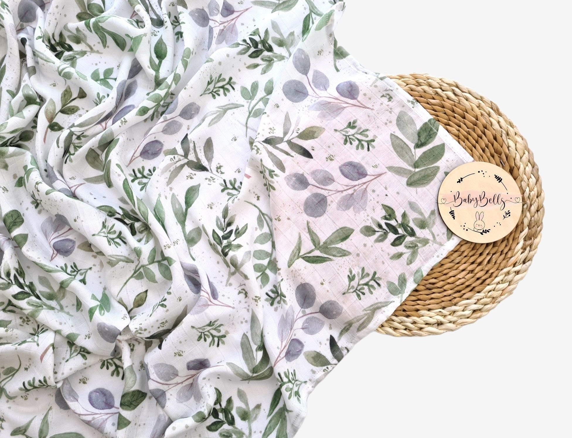 Leaf Silky Soft Organic Bamboo Muslin Swaddle Blanket