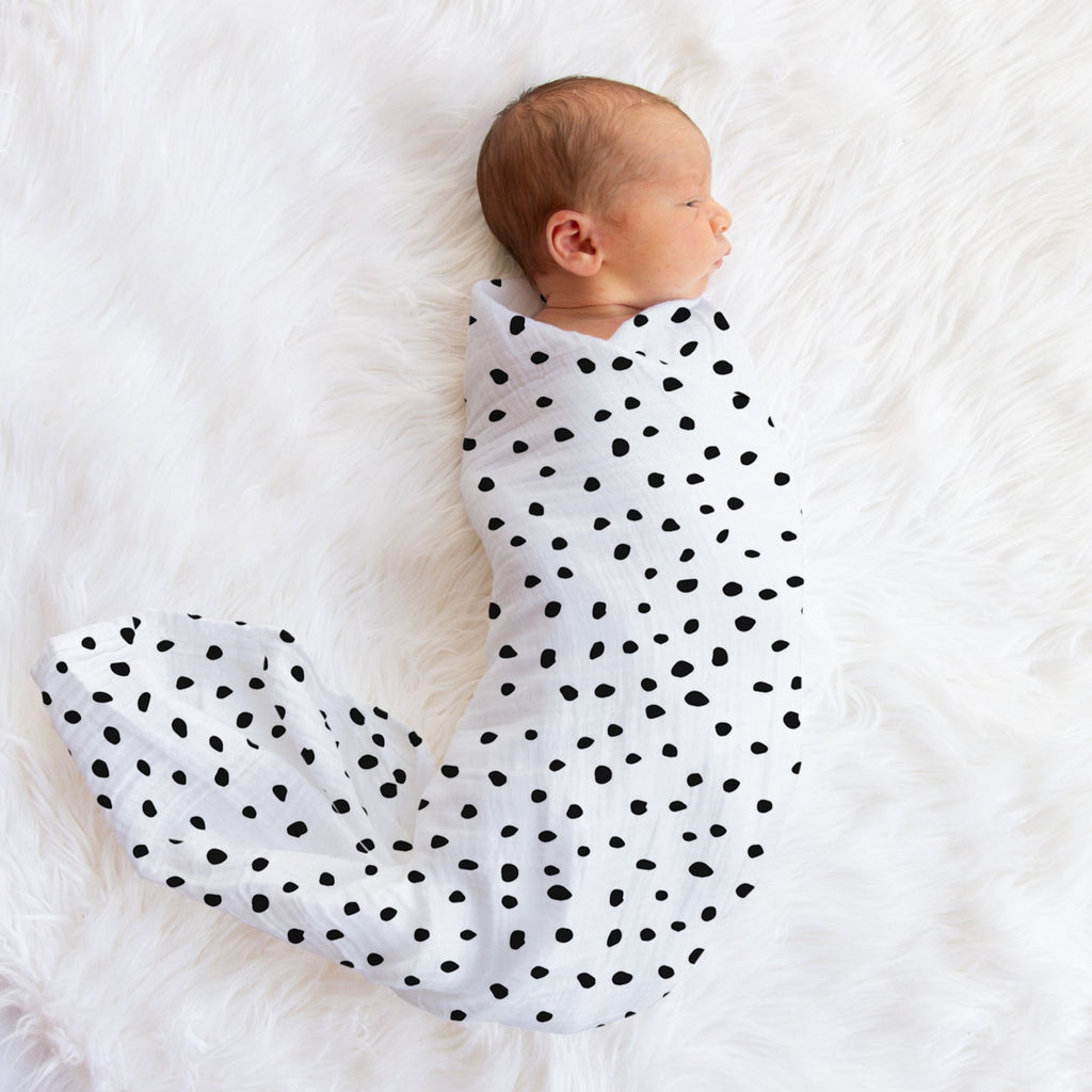 Spotty Muslin Swaddle Blanket