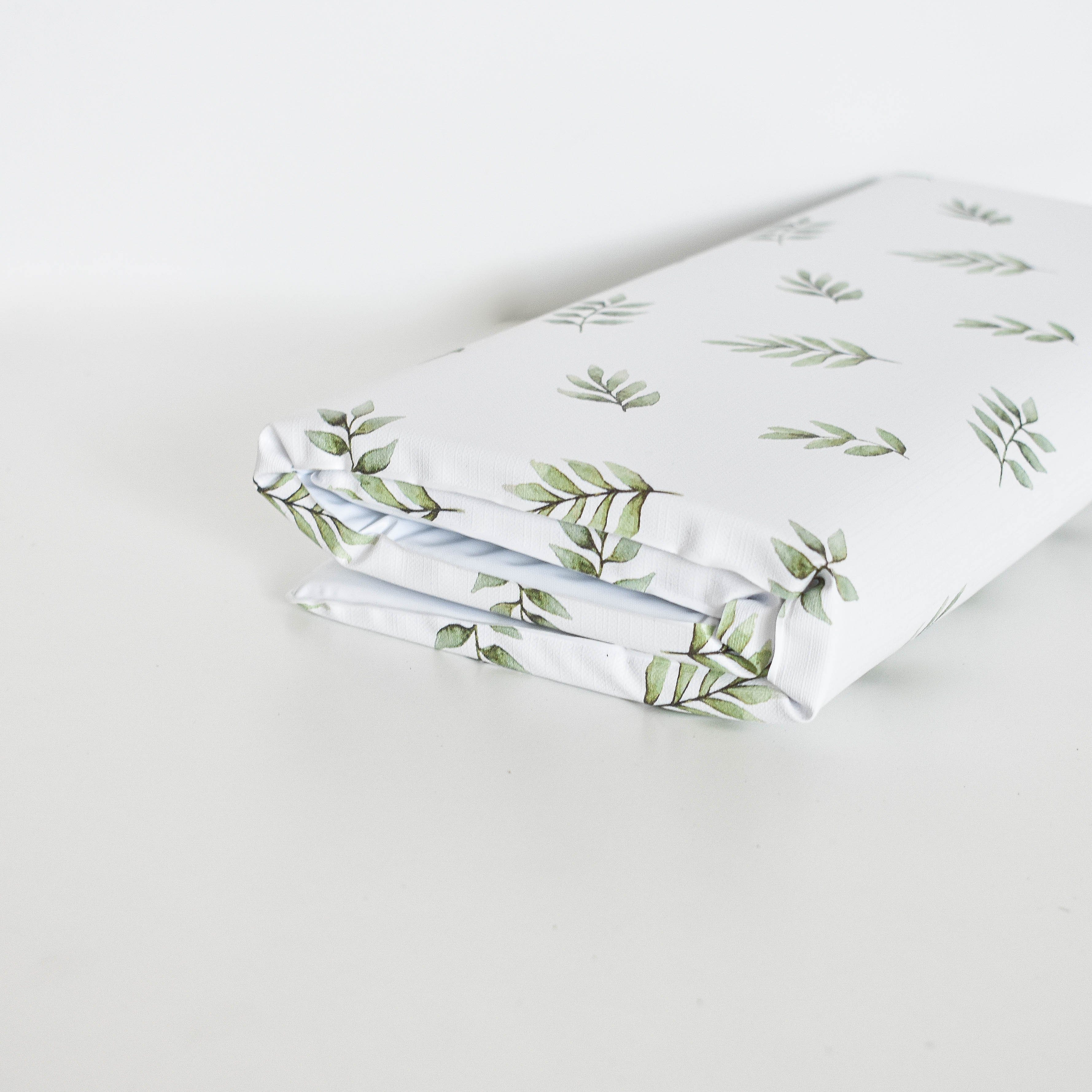 Travel Changing Mat - Green Leaves
