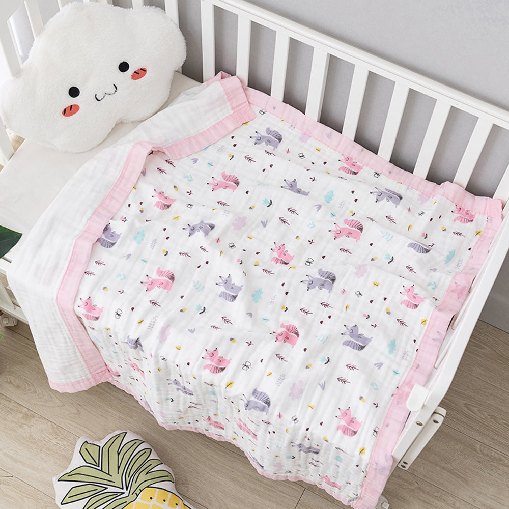 Woodland Six Layer Cotton Muslin Blanket