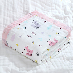 Woodland Six Layer Cotton Muslin Blanket