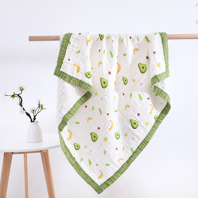 Avocado Six Layer Cotton Muslin Blanket