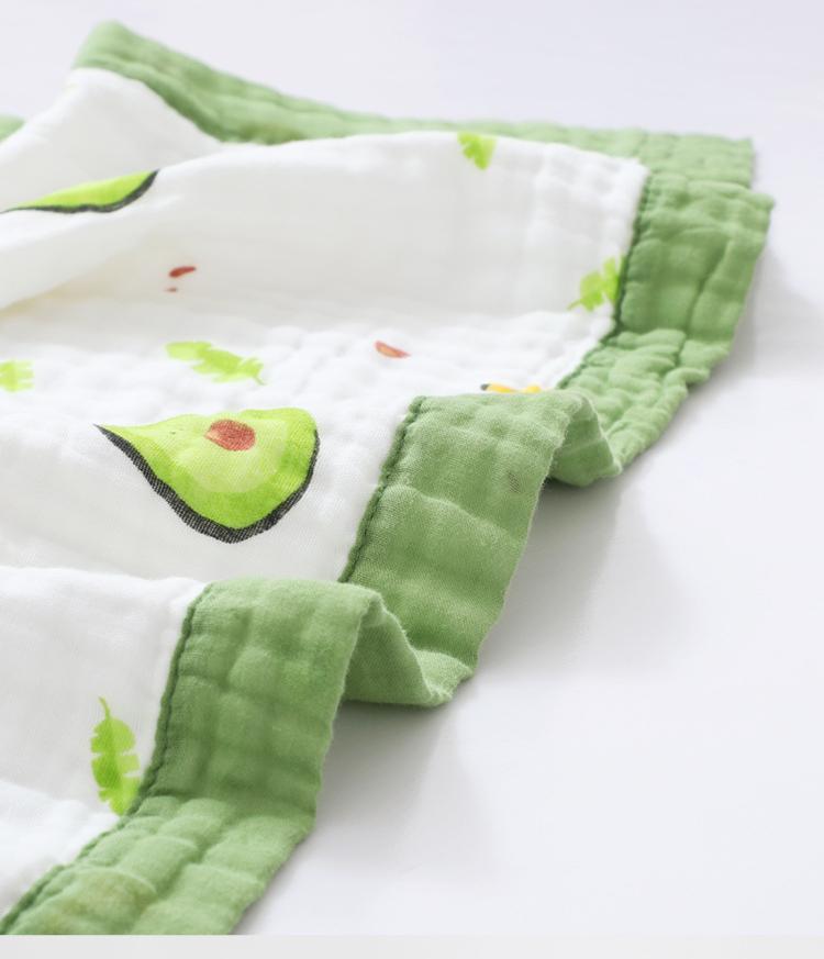 Avocado Six Layer Cotton Muslin Blanket