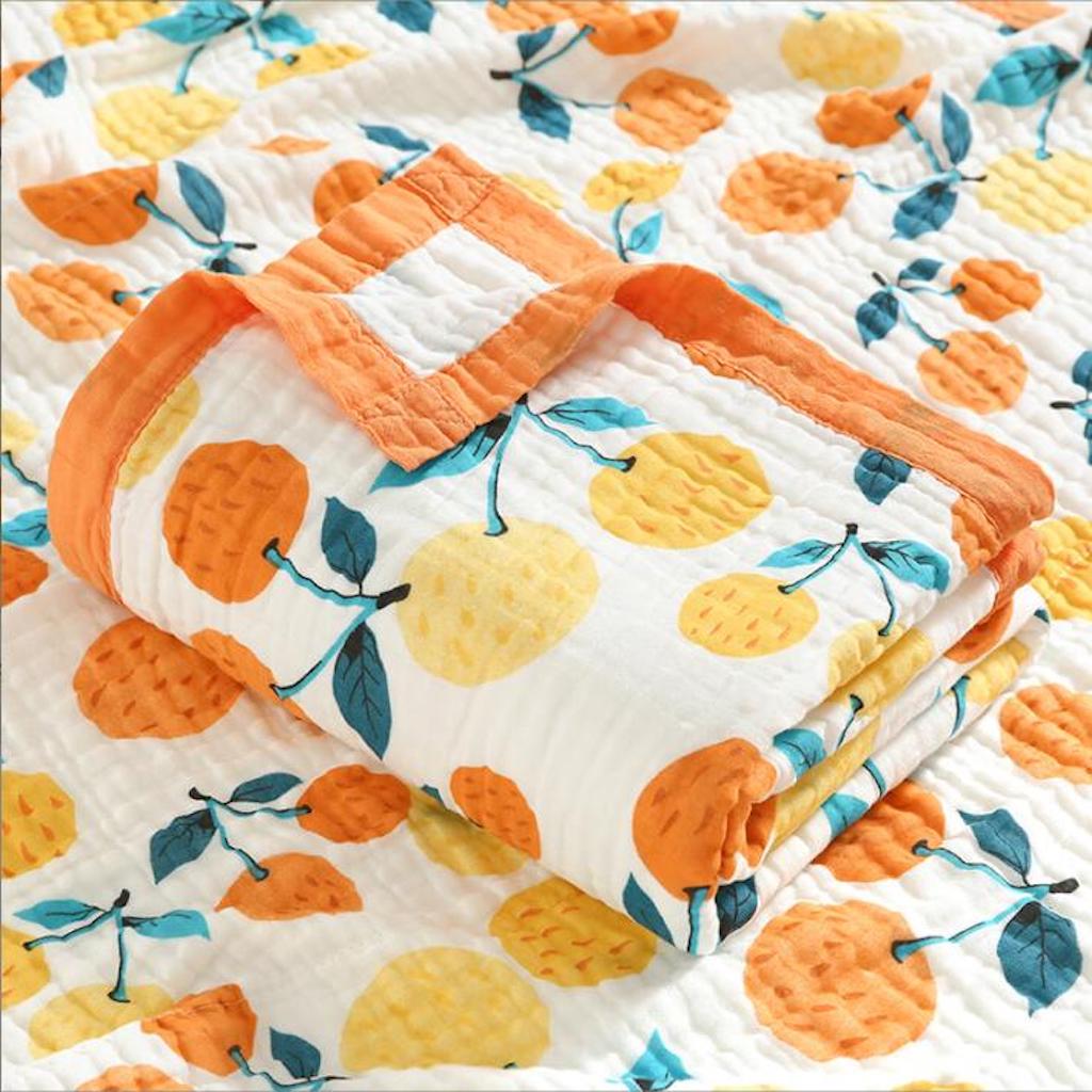 Clementine Six Layer Cotton Muslin Blanket