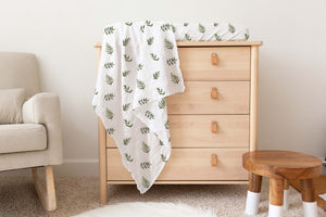 Green Leaves Large Muslin Swaddle