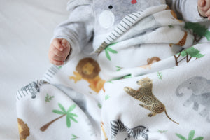 Safari Animals Baby Blanket