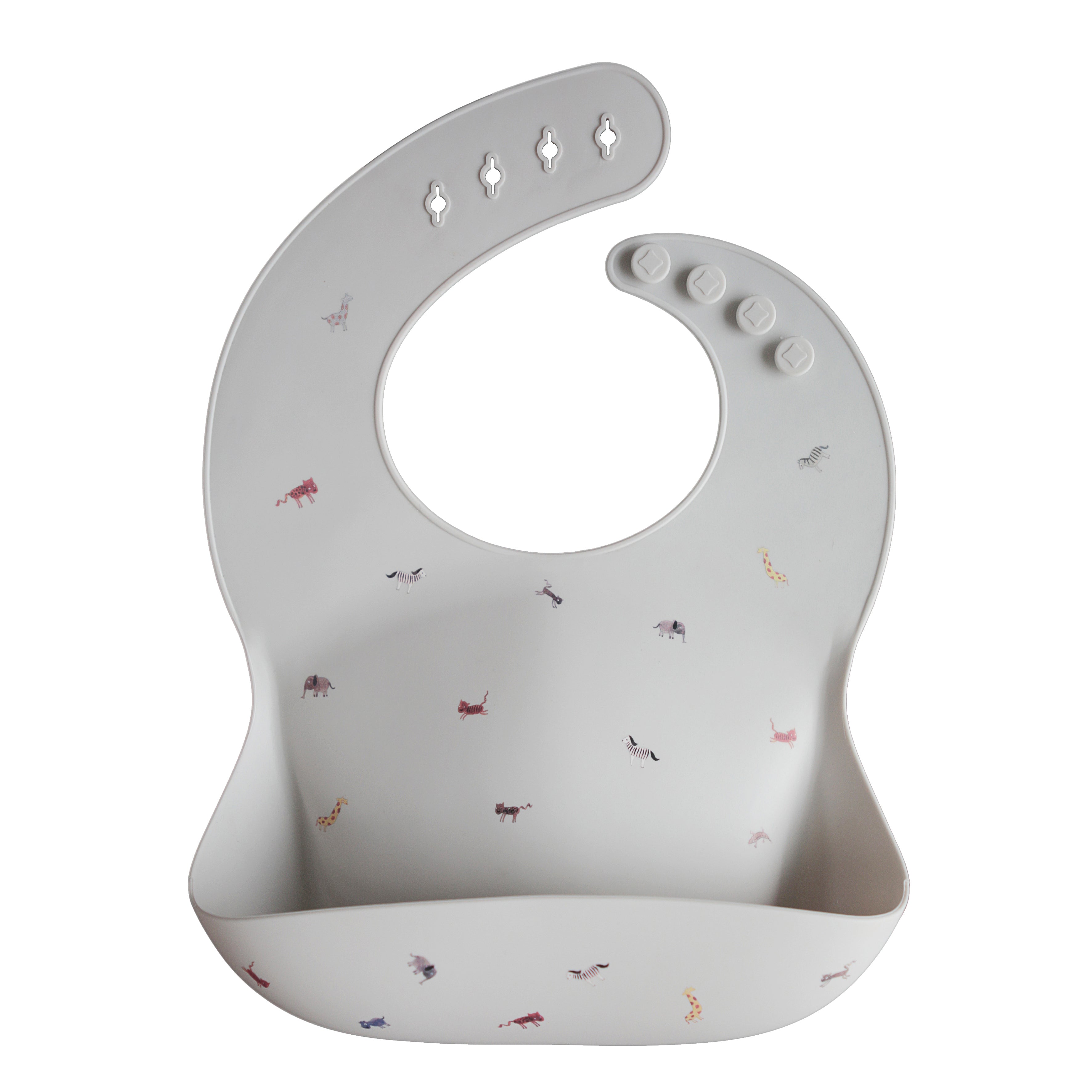 Mushie Silicone Bib - Safari Animals
