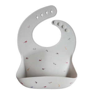 Mushie Silicone Bib - Safari Animals