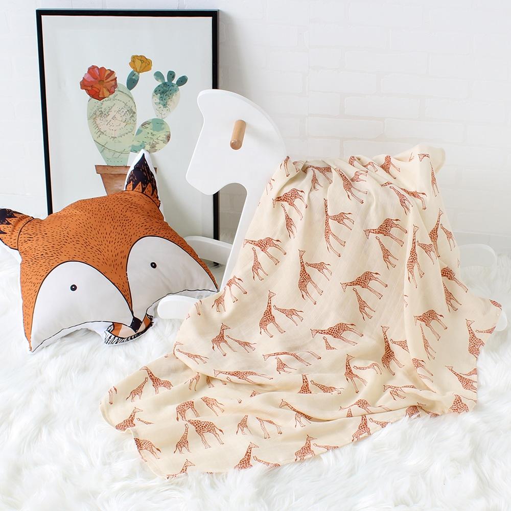 Giraffe Cotton Muslin Swaddle Blanket