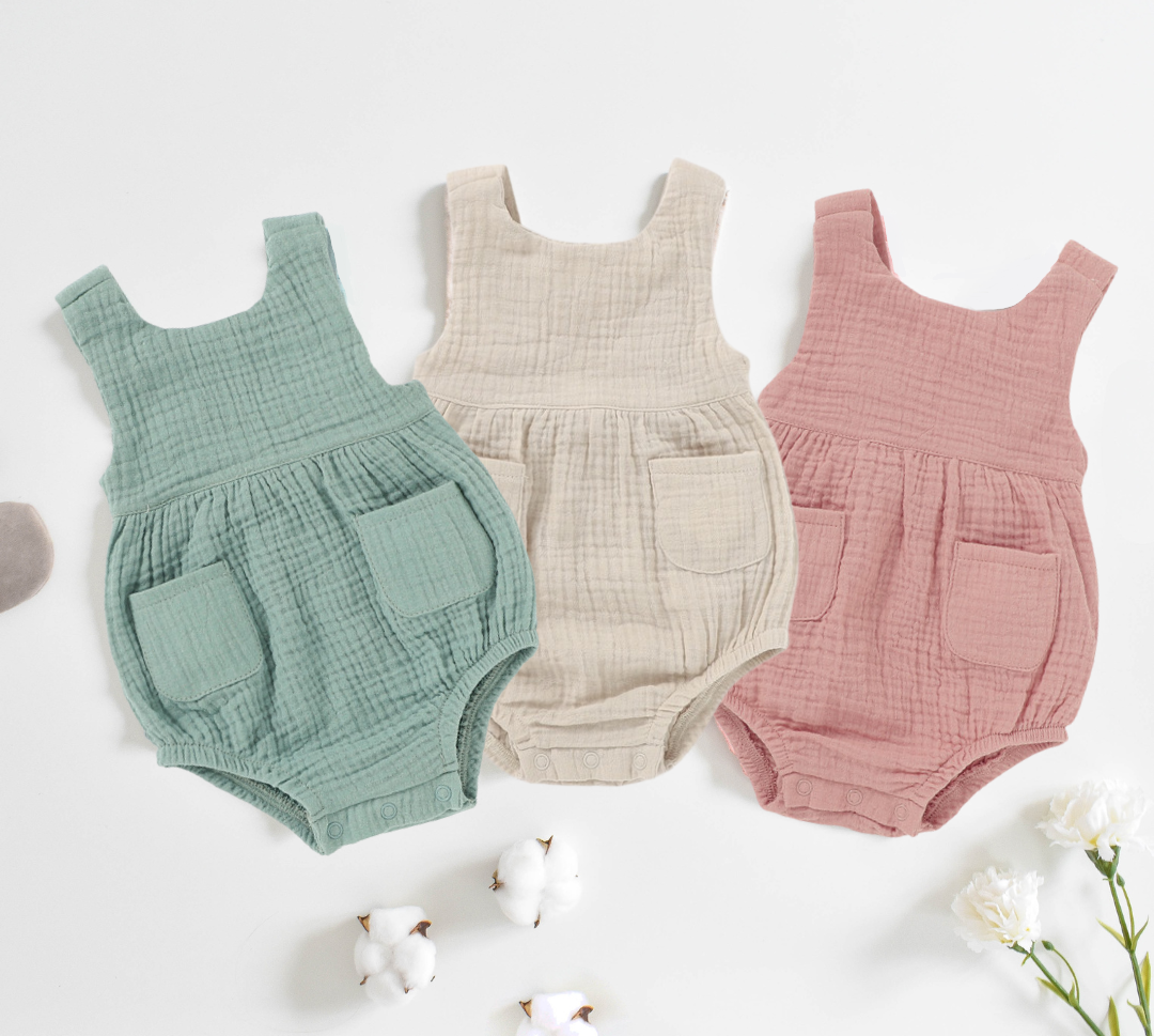 Organic Cotton Muslin Romper