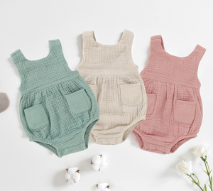 Organic Cotton Muslin Romper