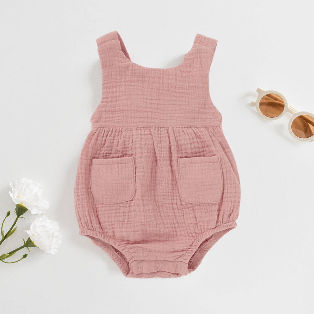 Organic Cotton Muslin Romper