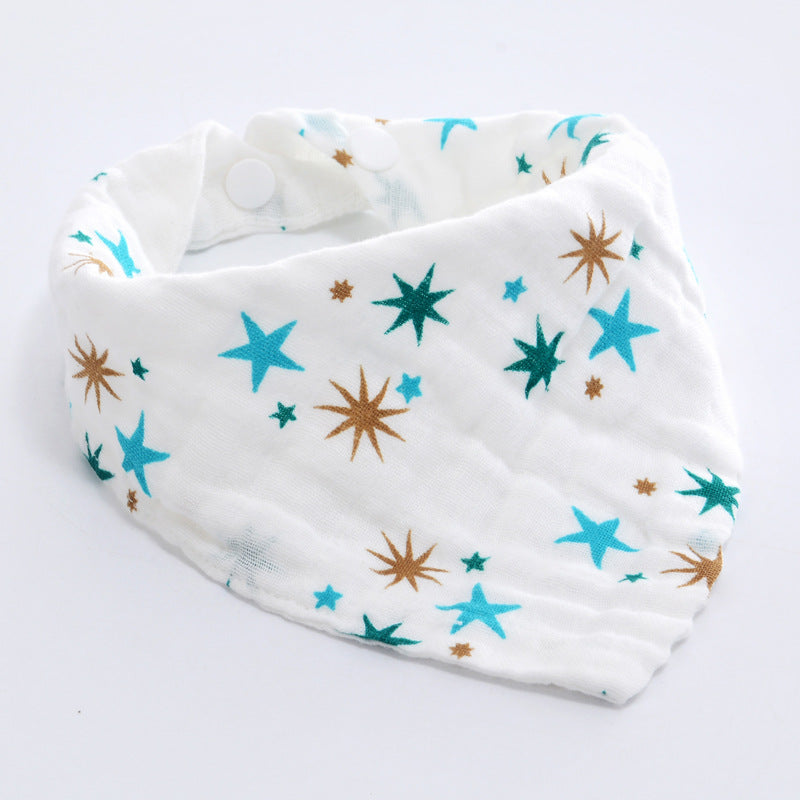 3 x Blue Star Cotton Muslin Bibs