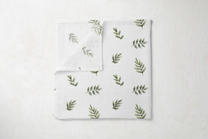Green Leaves Baby Muslin Swaddle