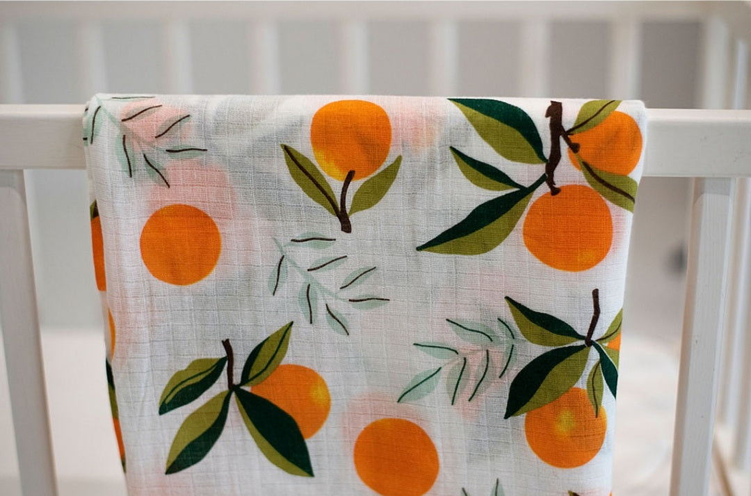 Clementine Cotton Muslin Swaddle Blanket