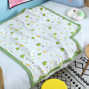 Avocado Six Layer Cotton Muslin Blanket